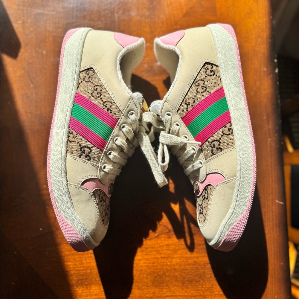 AUTHENTIC NWOT Gucci GG Crystal Screener Sneakers - Picture 3 of 16